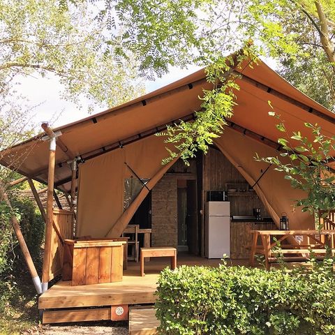 CANVAS AND WOOD TENT 4 people - LODGE SAFARI WOODY