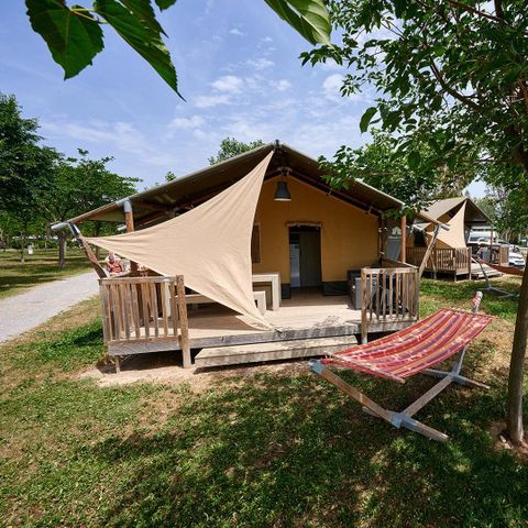 CANVAS AND WOOD TENT 5 people - Wood