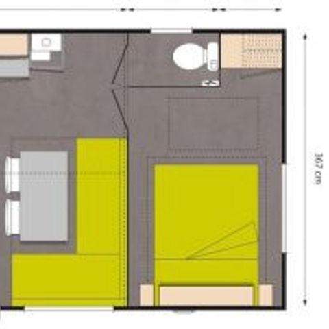 MOBILE HOME 4 people - Comfort XL | 2 Bedrooms | 4 Pers. | Small Terrace