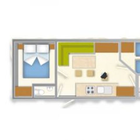 Mobile home 6 persons - BLU ROMANTIC
