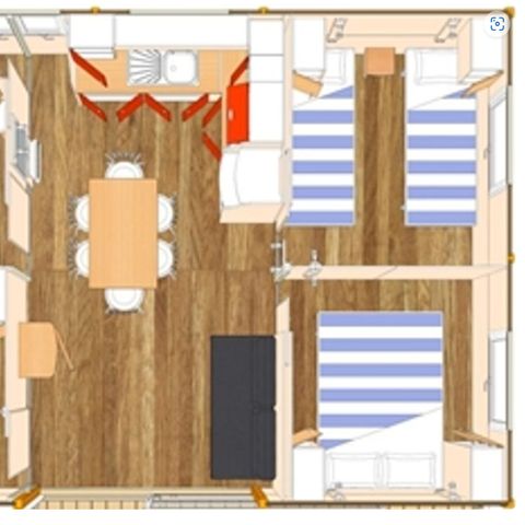CHALET 6 people - Chalet Samoa + - 32m² - 3 bedrooms -