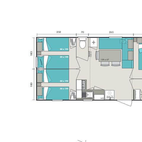 MOBILE HOME 6 people - Cottage Family Clim 30m²