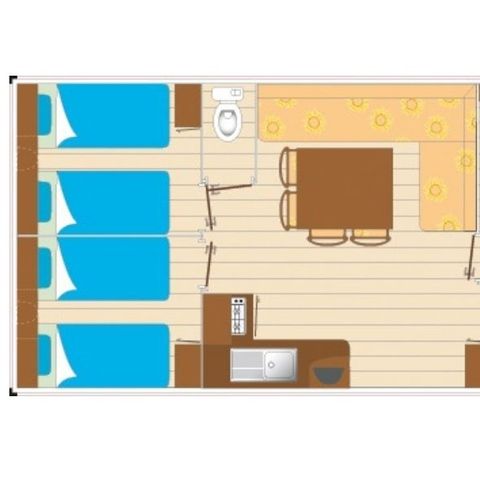 Mobile home 8 persons - Leisure 3 bedrooms 30m²