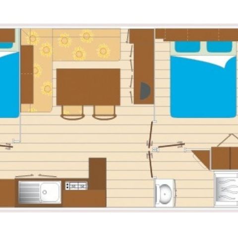 Mobile home 6 persons - Copy Mobil-home Evasion 6 people 2 bedrooms 28m² - mobile home for 6 people