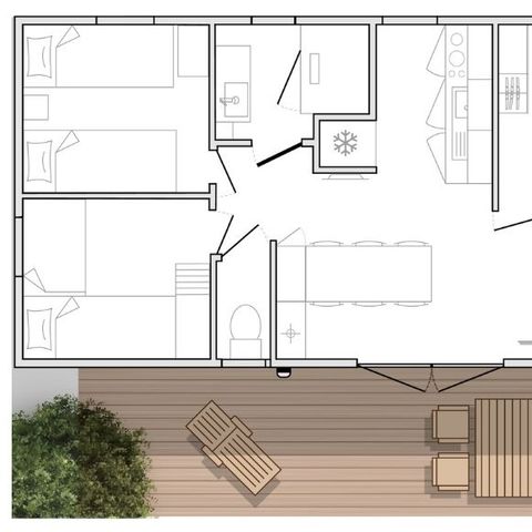 MOBILE HOME 6 people - Mahana 3 bedroom 33m² apartment