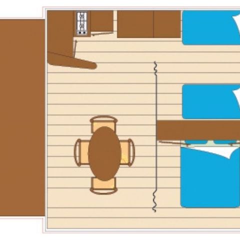 CANVAS BUNGALOW 5 people - Kiwi 2 bedrooms 25m² - without bathroom