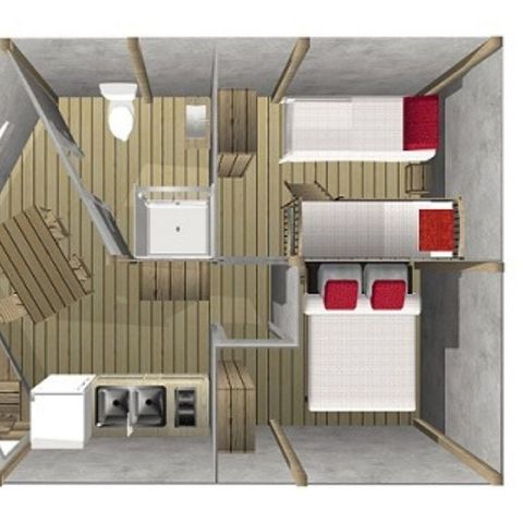 CANVAS BUNGALOW 5 people - Junior 2 bedrooms 21m²