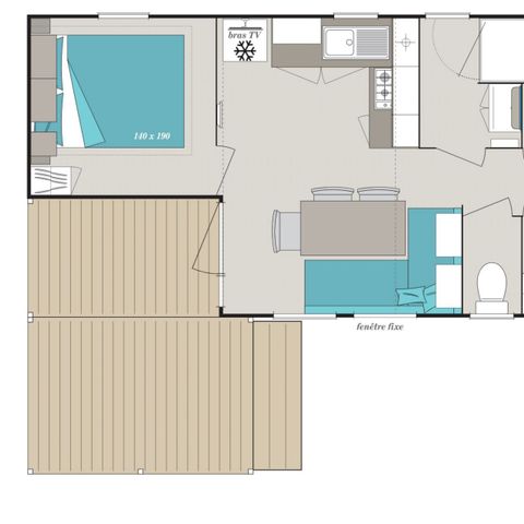 MOBILE HOME 6 people - Mobil-home Loisir+ 6 people 3 bedrooms 30m² - mobile home for 6 people