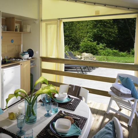 MOBILE HOME 4 people - Canvas cottage 21m² - without sanitary facilities