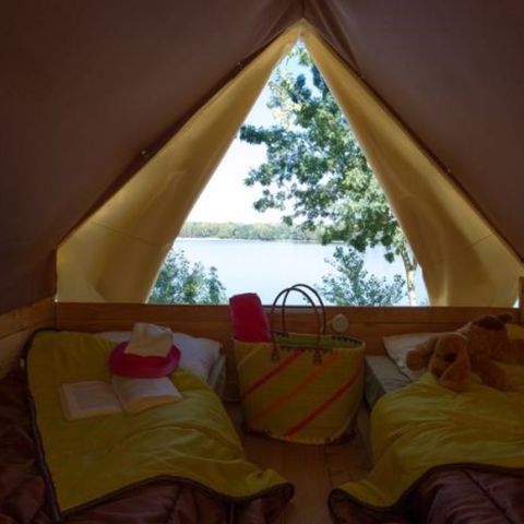 CANVAS AND WOOD TENT 2 people - Bivouac 6m² - without sanitary facilities