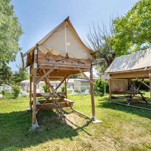 CANVAS AND WOOD TENT 2 people - Bivouac 6m² - without sanitary facilities