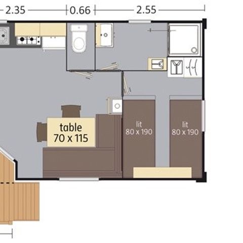 MOBILE HOME 6 people - Loft Confort 32m² - Lakeside - Air conditioning - TV