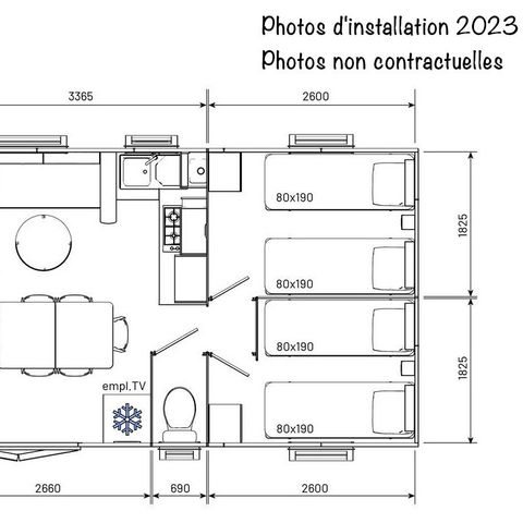 MOBILE HOME 6 people - Premium BDL 33m² space