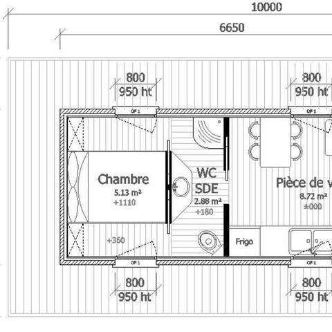 UNUSUAL ACCOMMODATION 2 people - Ciela Ilot Flottant - 1 bedroom - Fitted kitchen - Bathroom