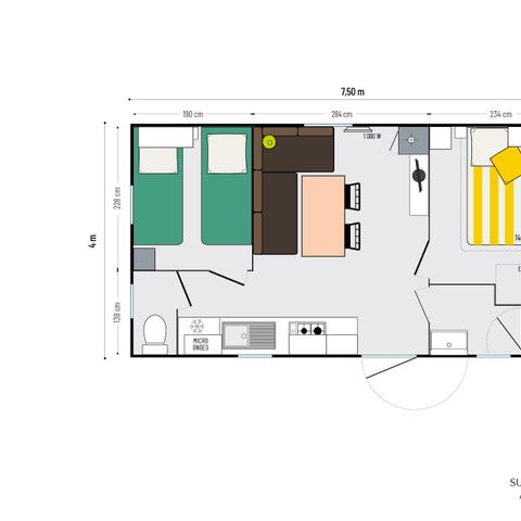 MOBILE HOME 4 people - Confort Plus - 2 bedrooms