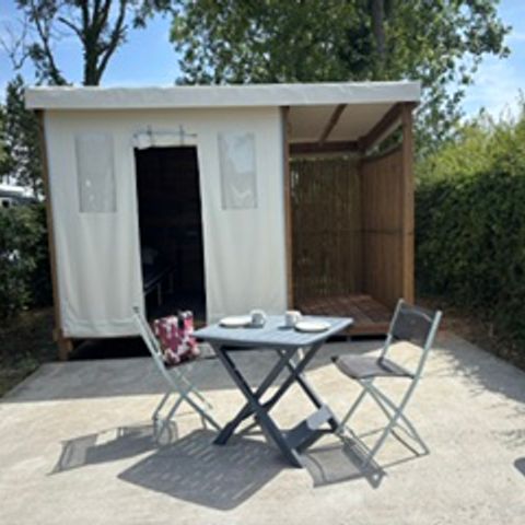 Canvas and wooden tent 2 persons - Bicycle shed