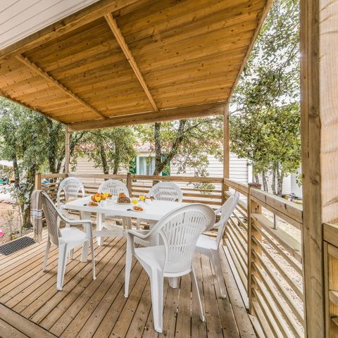 Mobile home 6 persons - Mobile-home | Comfort | 3 Bedrooms | 6 Pers. | Single terrace | Air-con.