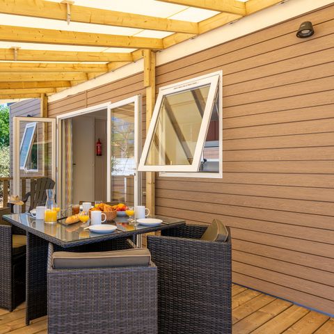 Mobile home 6 persons - Mobile-home | Premium | 3 Bedrooms | 6 Pers. | Raised terrace | Air-con.