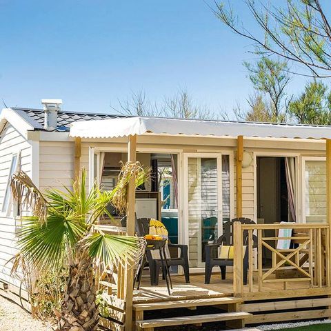 Mobile home 6 persons - Mobile-home | Comfort | 2 Bedrooms | 4/6 Pers. | Raised terrace | Air-con.