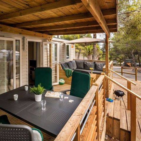 Mobile home 6 persons - Mobil-home | Premium | 3 Bedrooms | 6 Pers. | Terrace Lounge | Air-con.