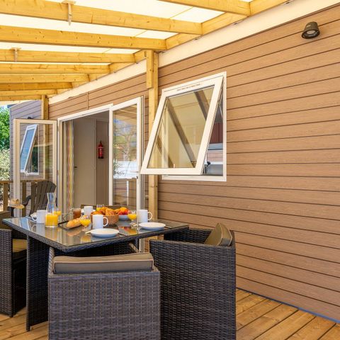 Mobile home 6 persons - Mobil-home | Premium | 3 Bedrooms | 6 Pers. | Terrace Lounge | Air-con.
