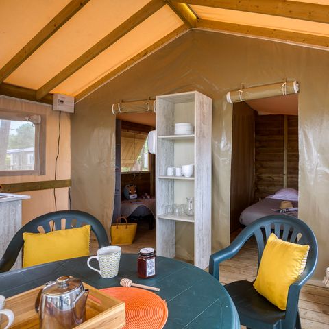Canvas and wooden tent 4 persons - INSOLITE CONFORT LODGE (without sanitary facilities)
