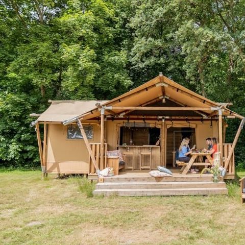 Canvas and wooden tent 5 persons - Loubine