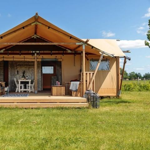 CANVAS AND WOOD TENT 6 people - Flétan