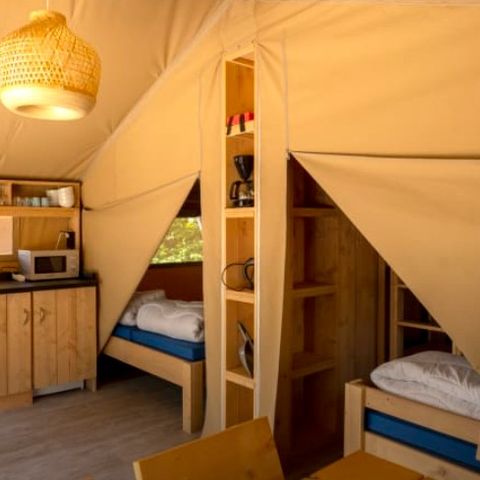 CANVAS AND WOOD TENT 5 people - Rouget