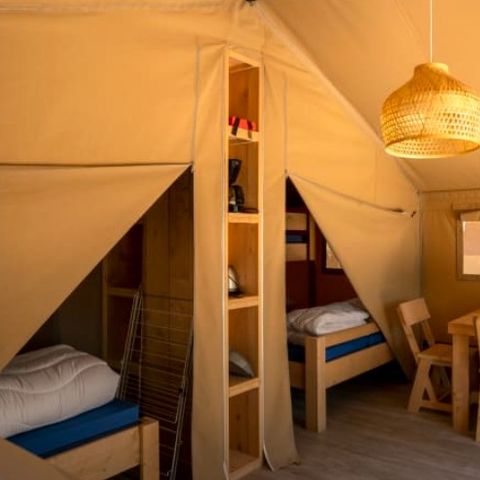 CANVAS AND WOOD TENT 5 people - Rouget