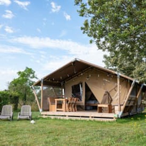 CANVAS AND WOOD TENT 5 people - Rouget