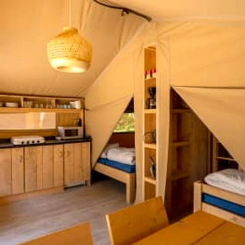 CANVAS AND WOOD TENT 5 people - Rouget
