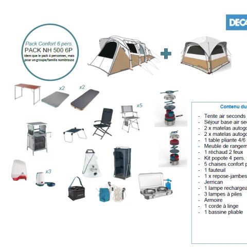 TENT 6 people - THE "READY TO CAMP" without sanitary facilities