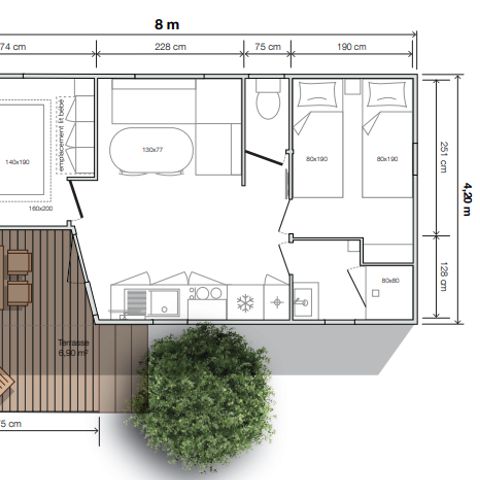 MOBILE HOME 4 people - O'hara 784 TG