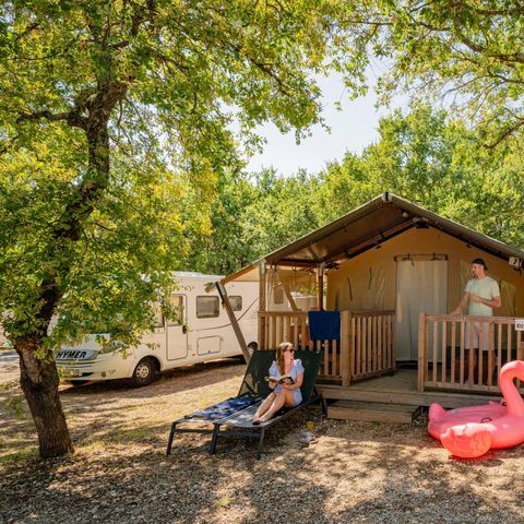 CANVAS AND WOOD TENT 5 people - Safari Tent | 2 Ch. | 4/5 Pers. | Clim.