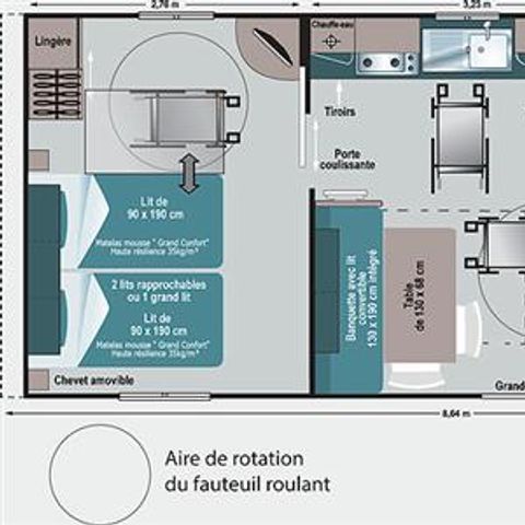MOBILE HOME 6 people - PMR