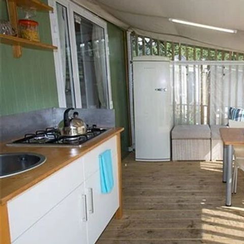 LODGE 5 people - Hybrid Lodge Tent | 2 Bedrooms | 4/5 Pers. | 1 Bathroom | Clim.