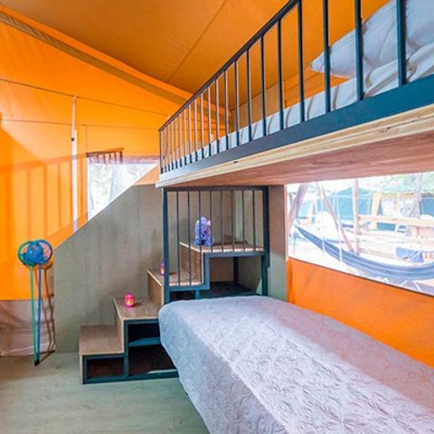 Canvas and wooden tent 6 persons - Tente Safari | 3 Ch. | 6 Pers. | 1 SDB | Clim.