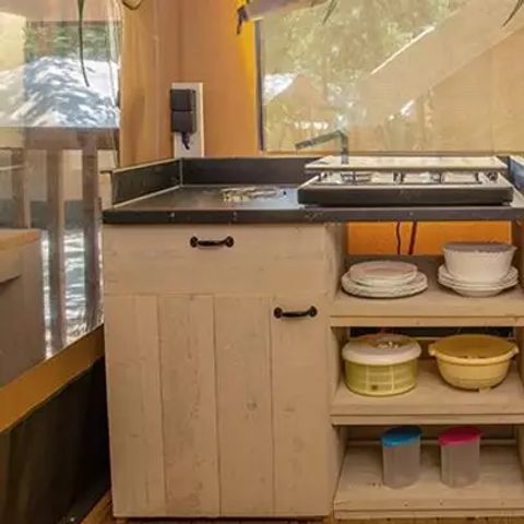 CANVAS AND WOOD TENT 5 people - Super Lodge | 2 Bedrooms | 4/5 Pers. | Single terrace