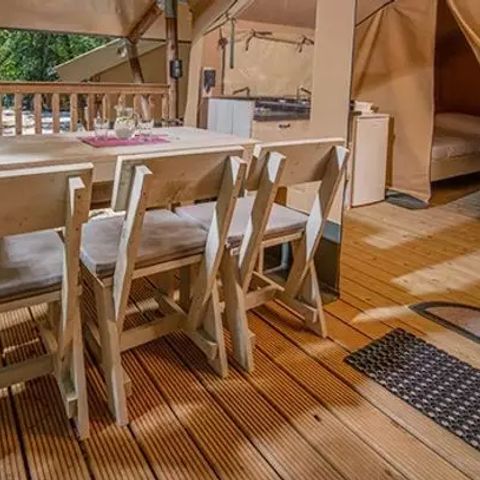 Canvas and wooden tent 5 persons - Super Lodge | 2 Bedrooms | 4/5 Pers. | Single terrace