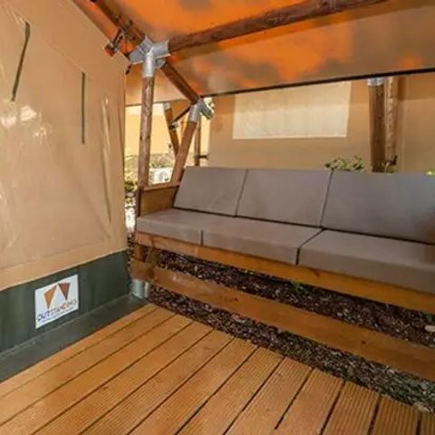 Canvas and wooden tent 5 persons - Super Lodge | 2 Bedrooms | 4/5 Pers. | Single terrace