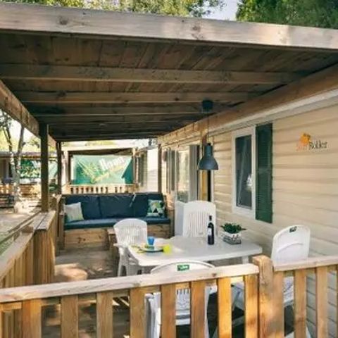 Mobile home 6 persons - Comfort | 2 Bedrooms | 4/6 Pers. | Terrace Lounge | Air conditioning