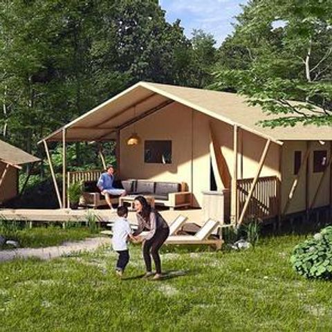 CANVAS AND WOOD TENT 7 people - Taiga & Kambi