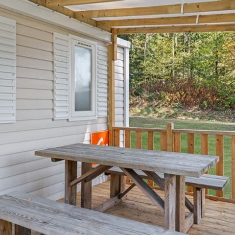 Mobile home 4 persons - Mobile-home | Comfort | 2 Bedrooms | 4 Pers. | Raised terrace | Air-con.