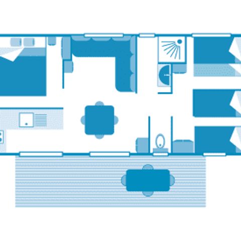 Mobile home 6 persons - Cottage 6p 3ch ****