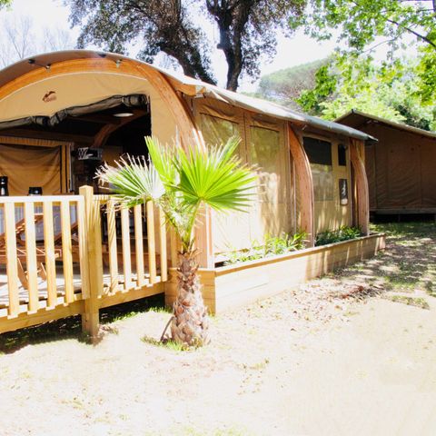 CANVAS AND WOOD TENT 6 people - LODGE NATUNA