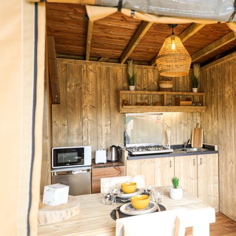 CANVAS AND WOOD TENT 2 people - SHIMMER