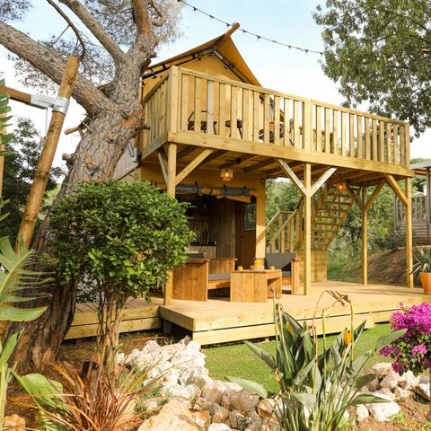 CANVAS AND WOOD TENT 2 people - SHIMMER