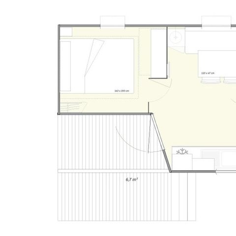 Mobile home 4 persons - Premium | 2 Bedrooms | 4 Pers | Single terrace | Air conditioning | TV