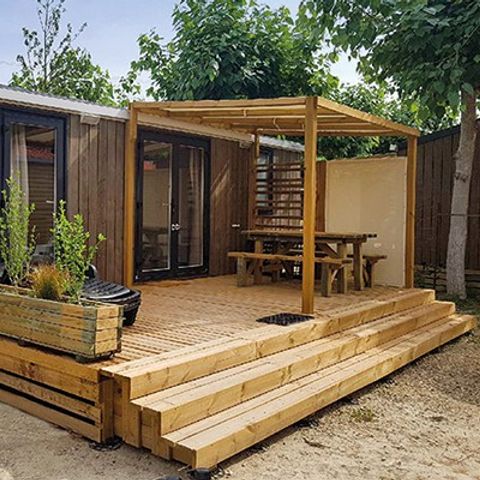 Mobile home 4 persons - Ultimate | 2 Bedrooms | 4 Pers. | Raised terrace | Air conditioning | TV